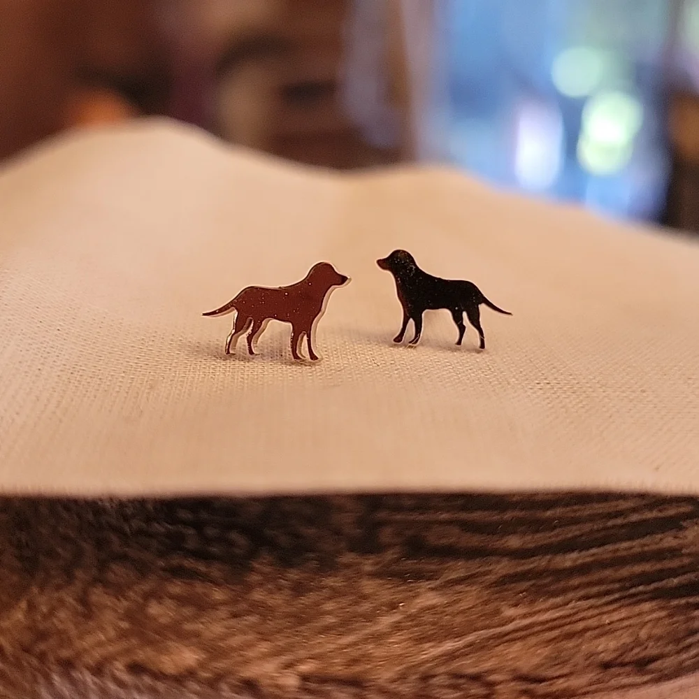 Retriever Stud Earrings, choice of color